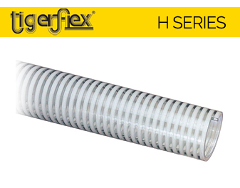 110 PSI Max Pressure 3/4 inches ID Tigerflex H Series Standard Duty PVC Suction Hose 100 feet Length
